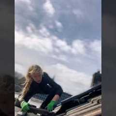 #Solar Panel Installation on the Roof 💪☀️ - Subscribe for more!