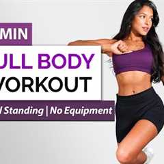 10 Min FULL BODY WORKOUT 🔥 Weight Loss, All Standing, No Equipment | No Jumping, Small-Space