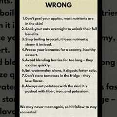 8 Common Foods You’re Eating the Wrong Way (Simple Nutrition Tips) #balanceddieting #properdiet