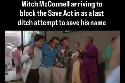 LOL! Trump Posts Video Trolling Mitch McConnell for Opposing SAVE America Act (VIDEO)