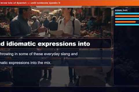 Why you know lots of Spanish — until someone speaks it