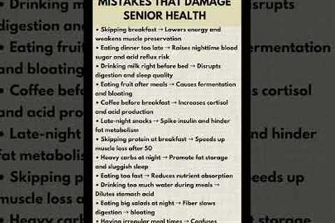 Meal timing mistakes seniors make #seniorhealth #seniorwellness #education #nutritiontips #agewell