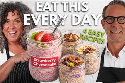 4 Easy Healthy Overnight Oats for Weight Loss & Gut Health