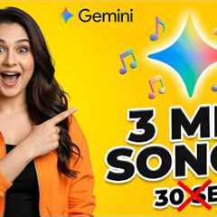 Google Gemini BIG Update: Generate 3 MINUTE AI Songs for FREE! 🤯 Ai Music Generator