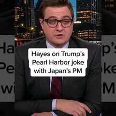 Hayes reacts to Trump's Pearl Harbor joke with Japan's PM