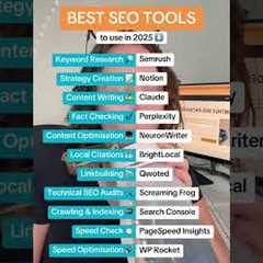 Best SEO Tools For 2025 #SEO #SEOtools #googlerankings