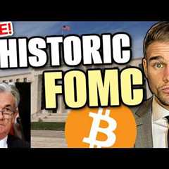 Live Trading BTC Crypto Stocks! FOMC Fed Rate Decision (Jerome Powell's LAST day)