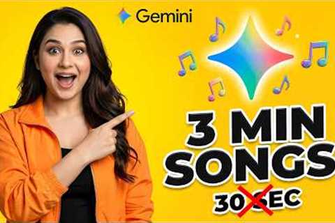 Google Gemini BIG Update: Generate 3 MINUTE AI Songs for FREE! 🤯 Ai Music Generator