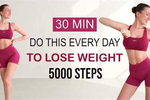 Do This Every Day To Lose Weight & Tone Your Body🔥| 5000 Steps, optional: Small Weights, No Jumping