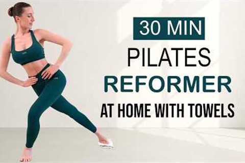 30 MIN reformer-Style Pilates Workout  at Home (No Machine) | Lose Weight & Tone Your Body, Sweaty 💦