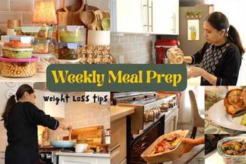 Weekly Meal Prep - 8 Vegetarian Meal prep Ideas I Weight loss Lunch and Dinner Ideas