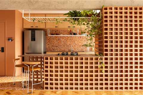 Beautifully Chaotic Caquinhos Tile Grounds This Small Apartment Renovation in Brazil