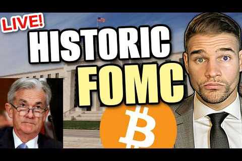 Live Trading BTC Crypto Stocks! FOMC Fed Rate Decision (Jerome Powell's LAST day)