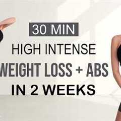 30 MIN INTENSE FAT BURNING WORKOUT TO LOSE WEIGHT & GET ABS🔥| 14 Days Challenge | + Modifications