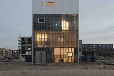 A Gazillion Glass Blocks Balance Light and Privacy at This Slender Prefab Home in Amsterdam