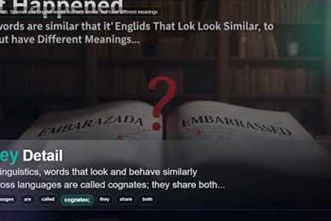 False friends: Spanish and English words that look similar, but have different meanings