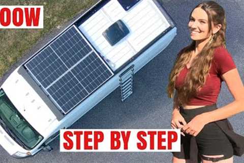 Installing SOLAR PANELS on my Camper Van - FULL Tutorial