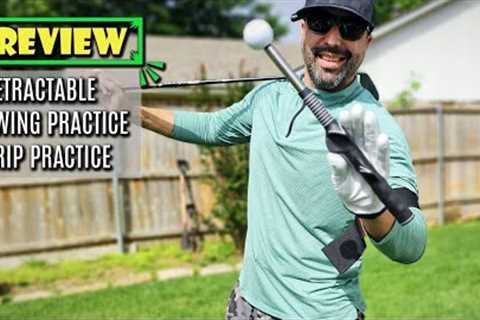 Golf Swing Training Aid: Retractable Grip Trainer