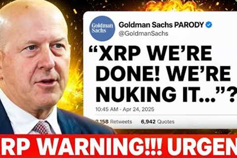 XRP MAJOR WARNING!!! GET ON THIS NOW! (GOLDMAN SACHS XRP)