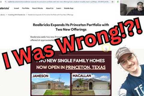 I Was Wrong About Investing on realbricks.com - Fractional Real Estate - Buying Brand New Properties