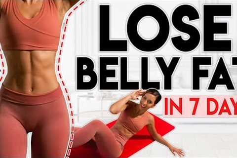 LOSE FAT in 7 days (belly, waist & abs) | 5 minute Home Workout