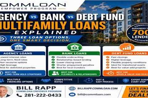 🏢 Agency vs Bank vs Debt Fund Multifamily Loans Explained | Which CRE Loan Is Best?