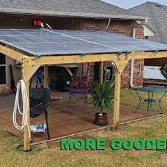 Backyard solar panel pergola (veranda, canopy) - rebuild, strengthening, and upgrades completed