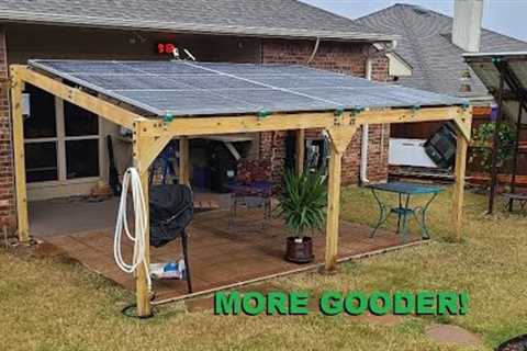 Backyard solar panel pergola (veranda, canopy) - rebuild, strengthening, and upgrades completed