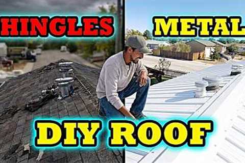 How we installed Metal Roofing over Shingles and replaced a Skylight D.I.Y.