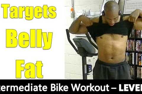 Intermediate Stationary Bike Weight Loss Workout for Belly Fat. 40 Minutes