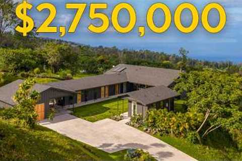Holualoa Luxury Estate on 5 Acres | New Construction Ocean View Home with Guest Suite | Pickleball