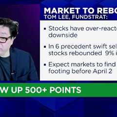 There's a high likelihood a tariff solution is coming, says Fundstrat's Tom Lee