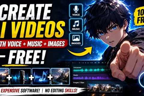 Create AI Videos With Voice + Music + Images — FREE! 🤯🎬