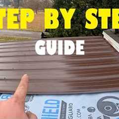 HOW TO INSTALL A METAL ROOF! Anyone can do this! (DIY)