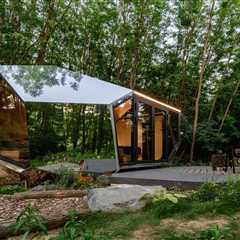 A Sauna Fits Inside This Spaceship-Like $85K Tiny Cabin