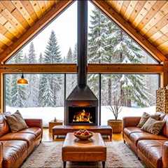 Cozy Winter Cabin - Fireplace & Snow ASMR Sounds | Relax & Sleep