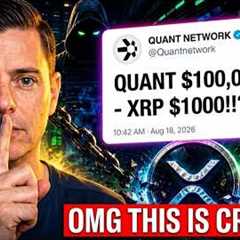 $100,000 QUANT CONFIRMED!??!!? THIS MEANS XRP $1000+ PRICE!??!!