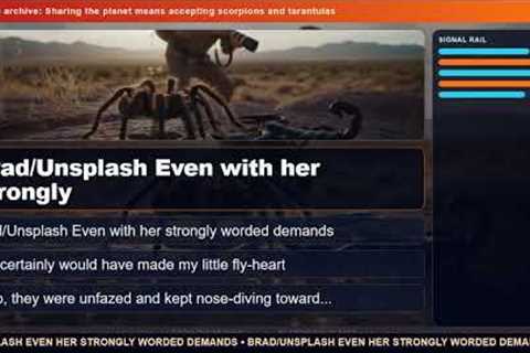 From the archive: Sharing the planet means accepting scorpions and tarantulas