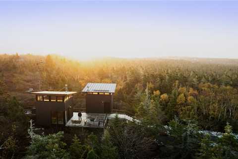 Camping Turned Into Glamping After a Family Built Twin Tiny Cabins in the Woods