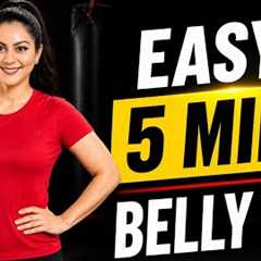 Easy Stomach Exercises To Lose Belly Fat For Beginners | Lose 3 Inch Off Your Waist In 7 Days