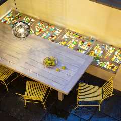 How They Pulled It Off: A Stained-Glass Bench That Illuminates a Brooklyn Backyard