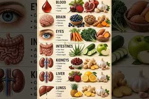 Foods That Support Your Organs Naturally 🥦 |Best Foods for Liver,Kidneys,Brain & Gut #healthyeating