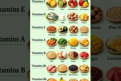Vitamin Rich Foods | 7 Essential Vitamins & Best Food Sources #youtubeshorts
