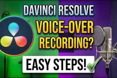 Davinci Resolve How to record voice over Podcast 14