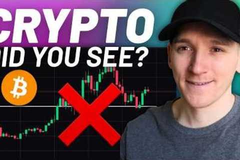Crypto Alert: I Saw Something Incredible!